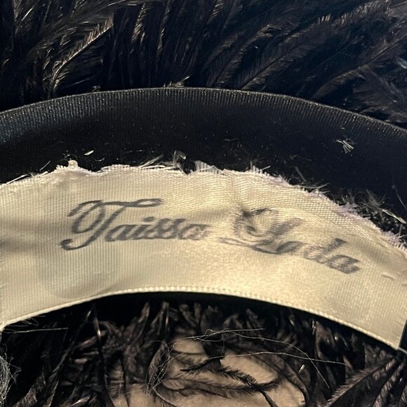 Taissa Lada black fascinator headband with feathers - Picture 9 of 9